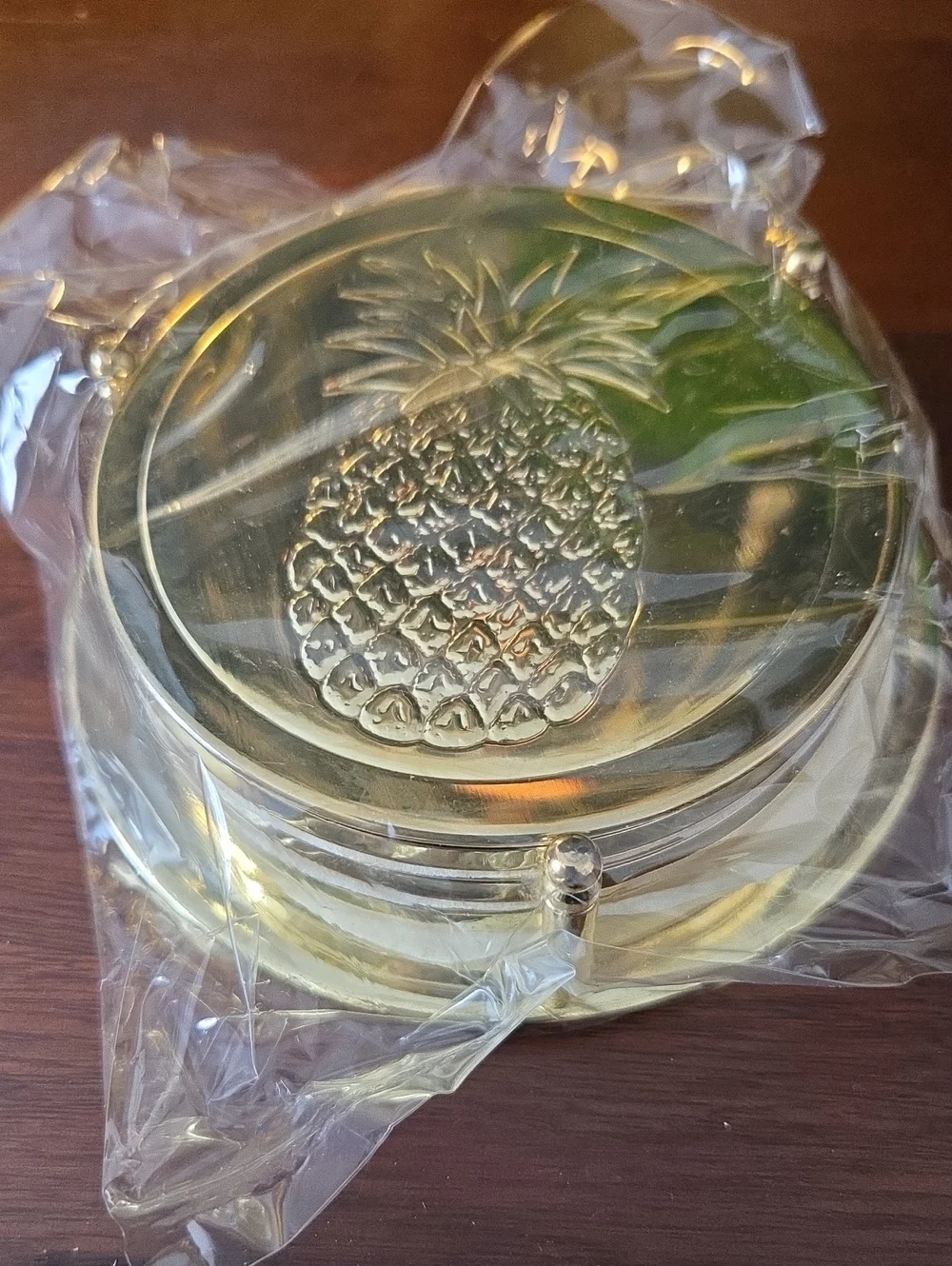 Silver Plated Pineapple Coaster Set Of 6 Home Dining